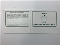 Jack Nicklaus Signed 1986 Masters Tournament Official Scorecard JSA ALOA