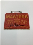 Jack Nicklaus Signed 1972 Masters Tournament SERIES Badge #11412 JSA ALOA