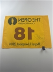 Rory McIlroy Signed 2014 OPEN Championship at Royal Liverpool Flag JSA ALOA