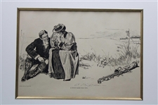 1897 Life Publishing Company A Good Game For 2 - Framed