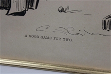 1897 Life Publishing Company A Good Game For 2 - Framed