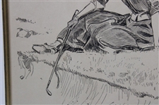 1900 Life Publishing Company A Little Incident Showing That Even Inanimate Objects Can Enter Into The Spirit Of The Game - Framed