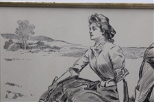 1900 Life Publishing Company A Little Incident Showing That Even Inanimate Objects Can Enter Into The Spirit Of The Game - Framed