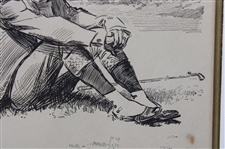 1900 Life Publishing Company A Little Incident Showing That Even Inanimate Objects Can Enter Into The Spirit Of The Game - Framed