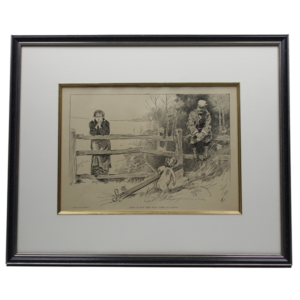 1895 Life Publishing Company "Golf Is Not The Only Game On Earth" - Framed