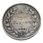 1904 St. Leonards And East Sussex Golf Club Sterling Silver Medal Won by R. M. J.