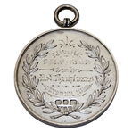 1898 Lewes Golf Club Sterling Silver Medal Won by B. J. Saunders
