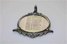 circa 1924 Junior Angus Sterling Silver Medal Listing Winner's Names