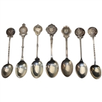 Seven (7) Various Vintage Golf Themed Sterling Silver Spoons
