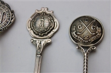 Seven (7) Various Vintage Golf Themed Sterling Silver Spoons