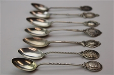 Seven (7) Various Vintage Golf Themed Sterling Silver Spoons