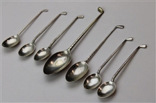 Seven (7) Various Vintage Golf Club Handled Sterling Silver Spoons