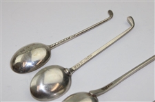Seven (7) Various Vintage Golf Club Handled Sterling Silver Spoons