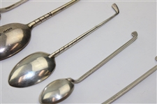 Seven (7) Various Vintage Golf Club Handled Sterling Silver Spoons