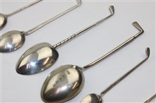 Seven (7) Various Vintage Golf Club Handled Sterling Silver Spoons
