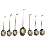 Seven (7) Various Vintage Golf Club Handled Sterling Silver Spoons