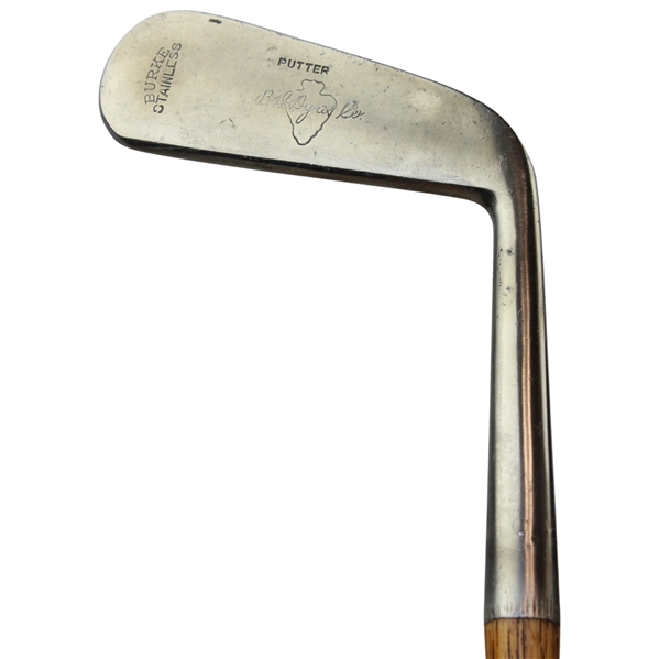 Burke Stainless Steel Blade Putter with Hickory Shaft for B.H. Dyas Co. Los Angeles