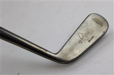 Burke Stainless Steel Blade Putter with Hickory Shaft for B.H. Dyas Co. Los Angeles