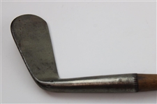 Antique George Forrester Earlsferry Smooth Face Putting Cleek Hickory Shaft Golf Club