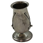 1936 Sterling Silver Crossed Golf Clubs w/Golf Ball Themed Candlestick Holder