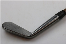 Antique The Gamage London Hand Forged Smooth Face Hickory Shaft Golf Iron
