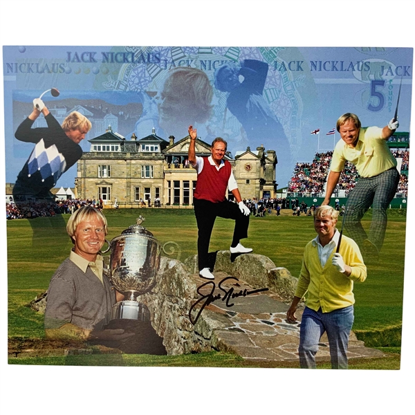 Jack Nicklaus Signed St. Andrews Commemorative Montage Photograph JSA ALOA