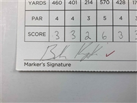 2013 PGA Championship Official Tournament Used Scorecard Signed by Scott Piercy and Brooks Koepka