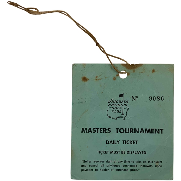 Undated Masters Tournament Daily Ticket Signed by McCord & Weiskopf JSA ALOA