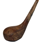 Antique Butchart-Ossett and Akley Scare Head Golf Club with Hickory Shaft