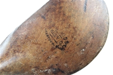Antique Butchart-Ossett and Akley Scare Head Golf Club with Hickory Shaft