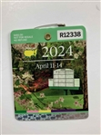 A Collection of Six Masters Tournament Spectator Badges and Spectator Guide from 2022 and 2024