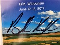 Brooks Koepka Signed 2017 U.S. Open at Erin Hills Tee Times Booklet JSA ALOA