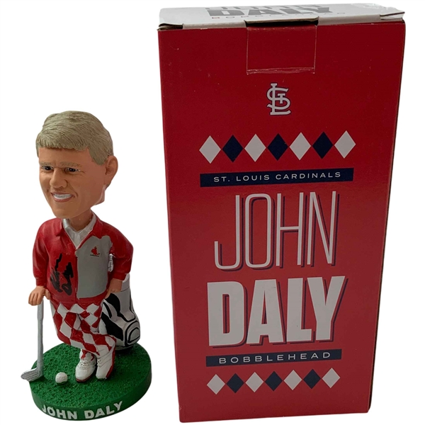 John Daly Signed St. Louis Cardinals Promotional Bobblehead JSA ALOA