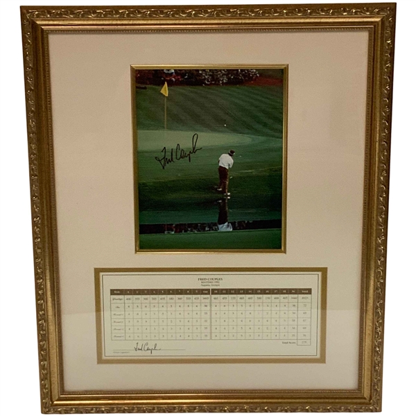 Fred Couples Signed 1992 Masters Tournament Commemorative Framed Display JSA ALOA