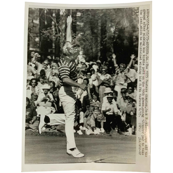 Jack Nicklaus 1975 Masters Tournament Original UPI Press Photograph