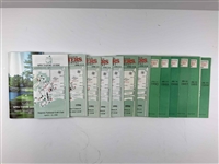 Collection of 57 Official Masters Tournament and Augusta National Spectator Guides 1967-2024