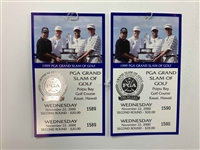 2000 PGA Grand Slam of Golf Money Clip, Badges & Tiger Woods 