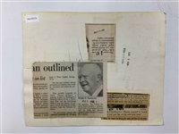 A Five-Piece Collection of Dwight D. Eisenhower and Augusta National Golf Club Ephemera and Press Photographs