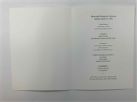 2002 Masters Champion Dinner Menu Augusta National Golf Club