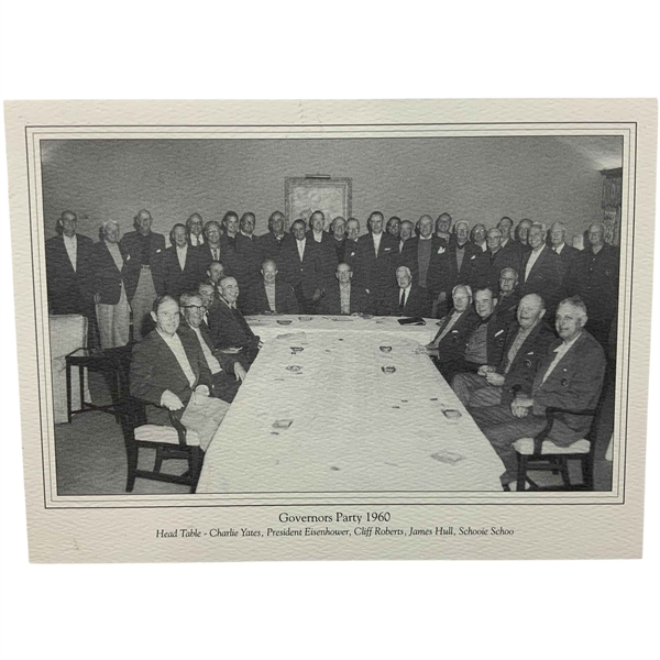 Augusta National Golf Club Governors Party Commemorative Dinner Program and Menu Featuring President Dwight D. Eisenhower