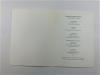 2003 Masters Tournament Champion Dinner Menu Augusta National Golf Club - Night of Mike Weir Win!