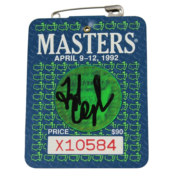Fred Couples Signed 1992 Masters Tournament SERIES Badge #X10584 JSA ALOA