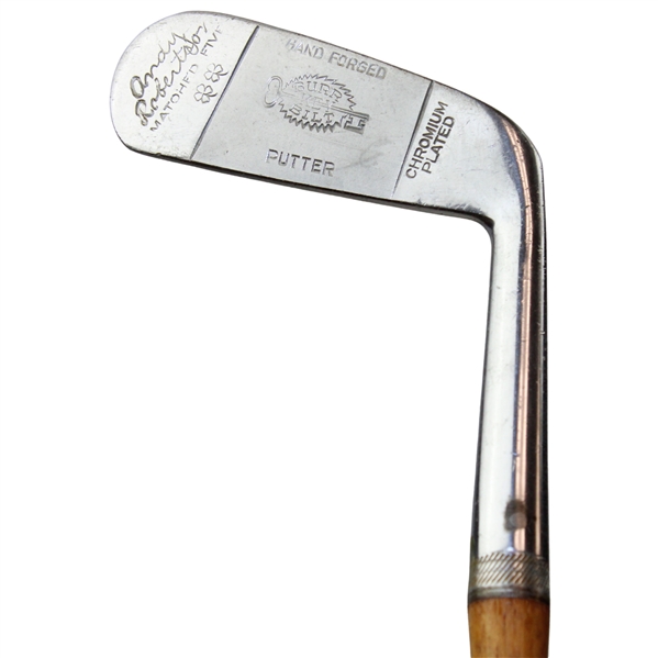 Burr Key Bilt Andy Robertson Matched Five Clover Chromium Plated Hand Forged Putter 8