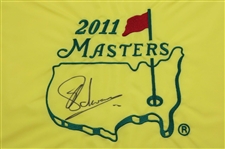 Charl Schwartzel Signed 2011 Masters Tournament Embroidered Flag JSA ALOA