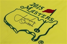 Jordan Spieth Signed 2015 Masters Tournament Embroidered Flag JSA ALOA