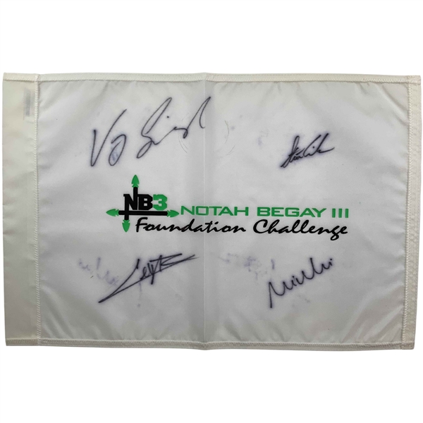 Multi Signed Notah Begay III Foundation Challenge Flag JSA ALOA