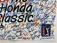 Multi-Signed The Honda Classic PGA Tour Souvenir Golf Pin Flag JSA ALOA