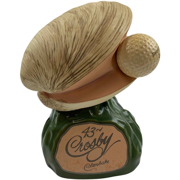 1984 Bing Crosby Clambake Pro-Am Commemorative Clam Decanter w/ Ball Intact - Clam