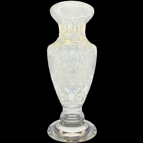 Robert Boyds Mario Cioni Italian Lead Crystal 2001 Pro-Am Golf Trophy Vase