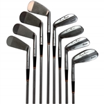 A Set of Eight MacGregor Tommy Armour Silver Scot Tourney Rec No 985T Left Handed Irons